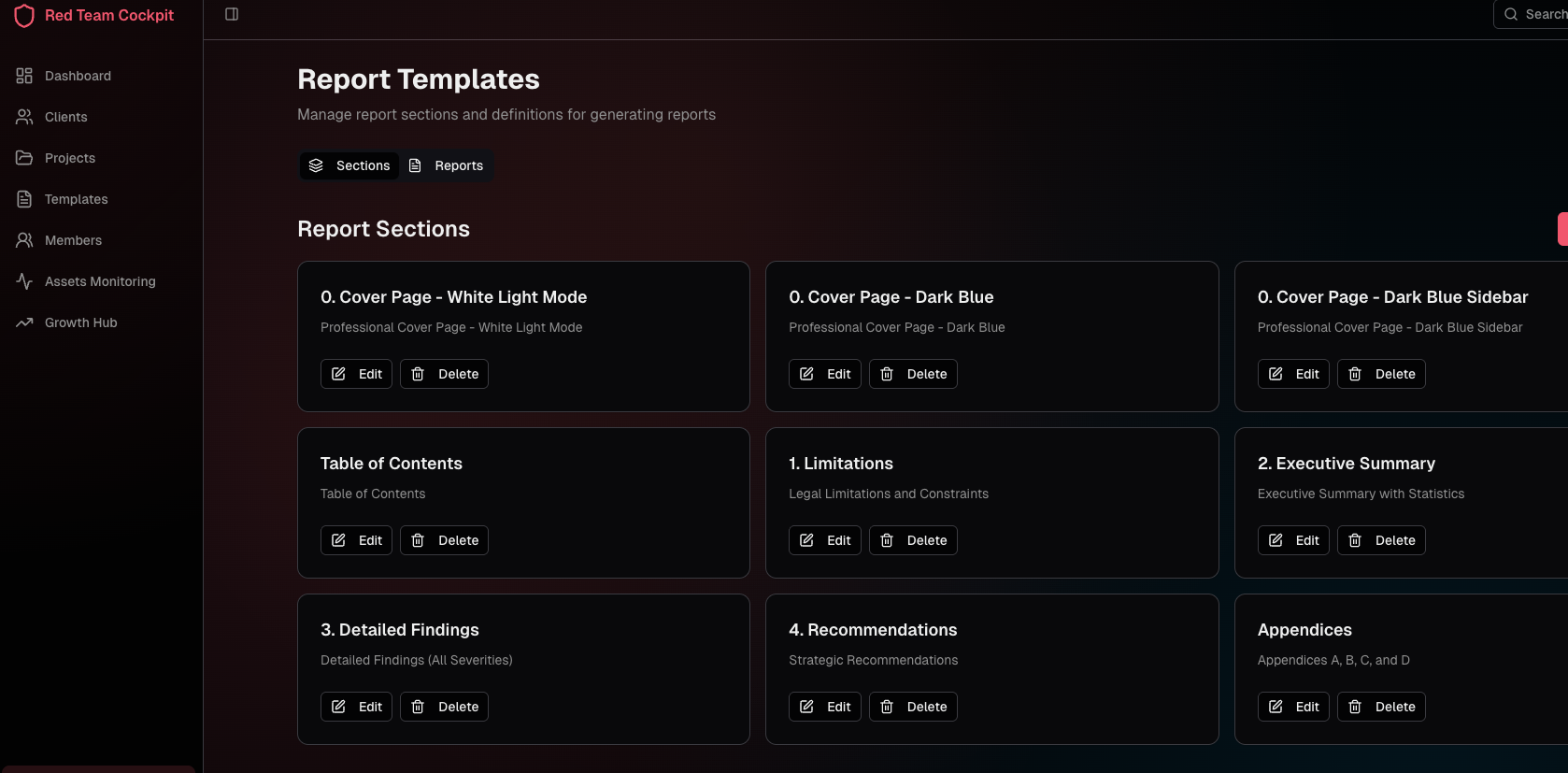 Red Team Cockpit - Report Templates